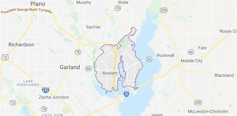 rowlett map