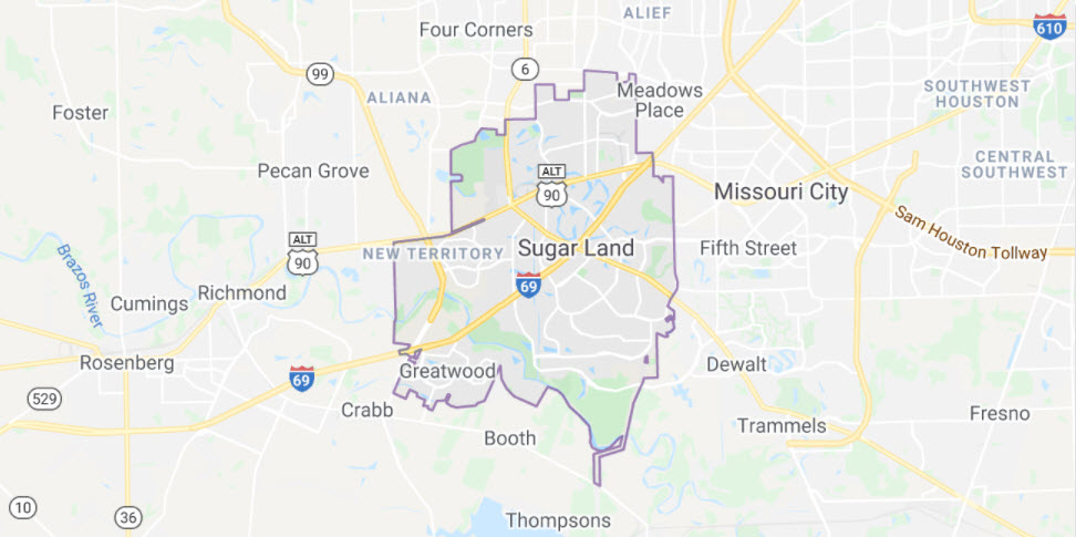 sugar land map